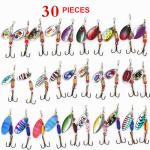 30 Pack Metal Spinner Bait Fishing Lures