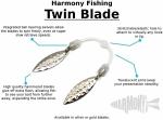 Harmony Fishing Twin Blade Spinner Blades 6 Pack