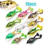 10-Pack Soft Floating Frog Fishing Lures