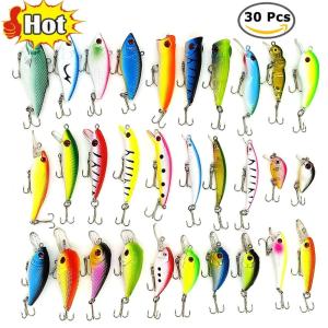 30-Piece Fishing Lures Kit for Bass Fishing