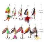 10-Pack Metal Fishing Lures for Bass & Trout