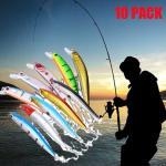 10 Fishing Lures and Crankbaits Set