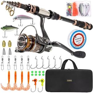 PLUSINNO Telescopic Fishing Rod and Reel Combo