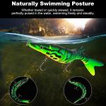 3 Fishing Lures 9-Segment Bass Swimbait Set