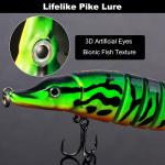 3 Fishing Lures 9-Segment Bass Swimbait Set