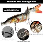 3 Fishing Lures 9-Segment Bass Swimbait Set