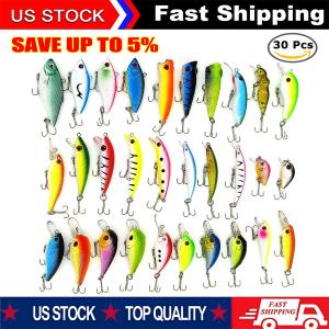 30PCS Fishing Lures and Crankbaits Tackle Set