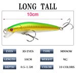 10-Pack Fishing Lures for Bass Tackle