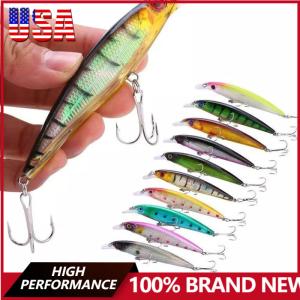 10-Pack Minnow Crankbaits for Bass Fishing
