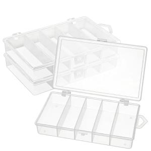 3 Pack Clear Fishing Tackle Storage Box