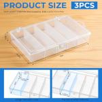 3 Pack Clear Fishing Tackle Storage Box