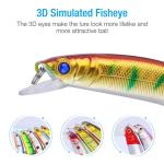 10 Fishing Lures Crankbaits Hooks Minnow Set