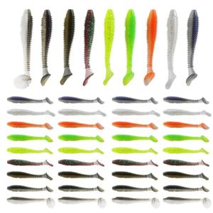 45 Soft Plastic Paddle Tail Lures for Bass