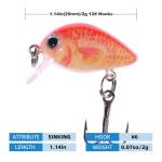 BULUSEL Bass Crankbait Fishing Lure with Triple Hooks