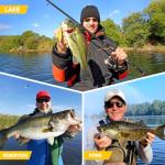 PLUSINNO Bronze Warrior Telescopic Fishing Rod Combo