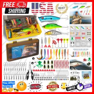 144pcs Fishing Lures Kit for Bass & Trout
