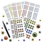 Fishing Lure Eyes Assortment with Tweezer - 693 Pieces
