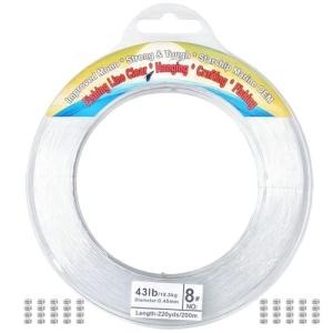 Invisible Nylon Fishing Line with Crimp Sleeves