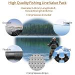 Invisible Nylon Fishing Line with Crimp Sleeves