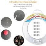 Invisible Nylon Fishing Line with Crimp Sleeves