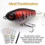 Fishing Lure Eyes Assortment with Tweezer - 693 Pieces