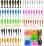 Soft Fishing Lures(96 Pcs), 3" Paddle Tail Swimbaits Soft Plastic Lures, Unique