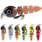 6pcs Swimbait Fishing Lures Mini Hard Bait Jointed Fishing Tackle