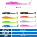 Soft Fishing Lures(96 Pcs), 3" Paddle Tail Swimbaits Soft Plastic Lures, Unique