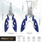 200 Pcs Fishing Stainless Steel Split Rings with Plier Set, Double High Strength Lure Tackle Connector Kit, Mini Split Ring with Plier, Fishing Line Cutting Ring for Freshwater, Saltwater (200+1)