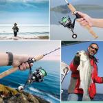 Sougayilang Spinning & Casting Rods, Strong Carbon&Glass Composite Fishing Rod with Stainless Steel Line Guides for Bass, Trout, Panfish, Catfish - Spinning- 5'6"", YJS168
