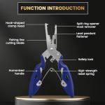 200 Pcs Fishing Stainless Steel Split Rings with Plier Set, Double High Strength Lure Tackle Connector Kit, Mini Split Ring with Plier, Fishing Line Cutting Ring for Freshwater, Saltwater (200+1)