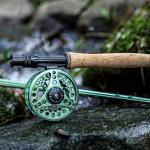 Sougayilang Fly Fishing Rod and Reel Combo, 4 Piece Fly Rod and Die Cast Aluminum Alloy Reel Complete Starter Package with Rod Bag-Green-#5