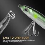 200 Pcs Fishing Stainless Steel Split Rings with Plier Set, Double High Strength Lure Tackle Connector Kit, Mini Split Ring with Plier, Fishing Line Cutting Ring for Freshwater, Saltwater (200+1)