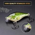 200 Pcs Fishing Stainless Steel Split Rings with Plier Set, Double High Strength Lure Tackle Connector Kit, Mini Split Ring with Plier, Fishing Line Cutting Ring for Freshwater, Saltwater (200+1)