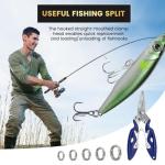 200 Pcs Fishing Stainless Steel Split Rings with Plier Set, Double High Strength Lure Tackle Connector Kit, Mini Split Ring with Plier, Fishing Line Cutting Ring for Freshwater, Saltwater (200+1)