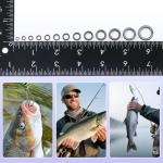 Natufish Split Rings Fishing 50/100Pcs Stainless Steel Black Lure Ring for Link Fishing Hooks Heavy Duty Saltwater Terminal Tackle Connector(Size 2#)