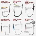 MadBite by KastKing 400-Pieces Freshwater Terminal Tackle Kit, Endorsed by Fishing Expert, Build 19+ Rigs, Fishing Hooks Accessory Kit, Fishing Gear, Weights&Sinkers, Jig Hooks, Floats and Bobber