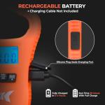 KastKing ToughTide Fishing Scale, USB Charging, 65lb Capacity, Ultra-Thin Digital Fish Scale, LCD Display, Ergonomic Handle, Fish Scales Digital Weight, Fishing Accessories for Men, Orange