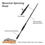 Dobyns Rods Maverick Spinning / 7'0" / 1 PC / 6-12 LB Line Weight/ 1/8-1/2 Lure Weight/Medium Light Fast Action/EVA-Split HDL