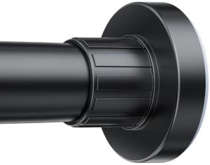 Ausemku Shower Curtain Rod 32-80 Inch Adjustable - 1 Inch Diameter Heavy Duty No drill Spring Tension Shower Rod, Non-Slip Rustproof Telescopic Rod for Bathroom, Black