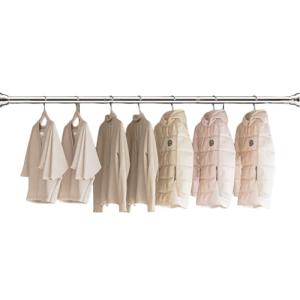 XLRPAT 304 stainless steel telescopic rod (size 35.5" to 63"), no need for drilling, can be installed and removed by rotating, suitable for wardrobes, kitchens, RVs, bathrooms, etc