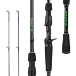 KastKing Zephyr Dual Tip Fishing Rod, Lightweight KastFlex IM6 Graphite Spinning & Casting Rod, Fuji O-Ring Guide, Dual Tips Section for Different Powers, EVA Grip, 7'4" M & MH Casting Rod