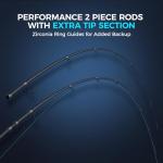 KastKing Verus Performance Spinning & Casting Fishing Rod with Extra Tip, Lightweight KastFlex IM6 Graphite, FazLite Rings Guides, EVA Grip, PTS Power Transition System, Spin, 7'0", M