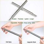 SHOWYOU Light Weight Super Endurance Belly Dance Wings Telescopic Stick, Stainless Steel Telescopic Rod Cat Noir Stick(Steel)