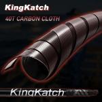 KingKatch Ultralight Fishing Rod 6’0” UL, 2-Piece Spinning & Casting Rod, Carbon Graphite Lightweight Blank, Sensitive Fast Action Trout Rod, Black Fishing Pole with Red Triangle EVA Handle