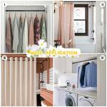 Closet Rod,17 to 96 Inch Adjustable Closet Rods for Hanging Clothes Heavy Duty Closet Hanging Rod Metal Black Closet Poles for Wardrobes