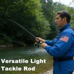 KingKatch Ultralight Fishing Rod 6’0” UL, 2-Piece Spinning & Casting Rod, Carbon Graphite Lightweight Blank, Sensitive Fast Action Trout Rod, Black Fishing Pole with Red Triangle EVA Handle