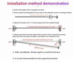 XLRPAT 304 stainless steel telescopic rod (size 35.5" to 63"), no need for drilling, can be installed and removed by rotating, suitable for wardrobes, kitchens, RVs, bathrooms, etc