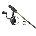 Lew's Crappie Thunder Spinning Reel and Fishing Rod Combo, 7-Foot 2-Piece IM6 Graphite Blank, Right or Left-Hand Retrieve, Crappie Thunder Green