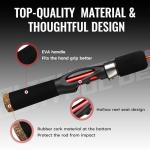 WIDDEN Ice Fishing Rod and Reel Combo, 27" Medium Light Spinning Ice Fishing Pole, Gear with Line and Lures for Trout, Bass, Walleye